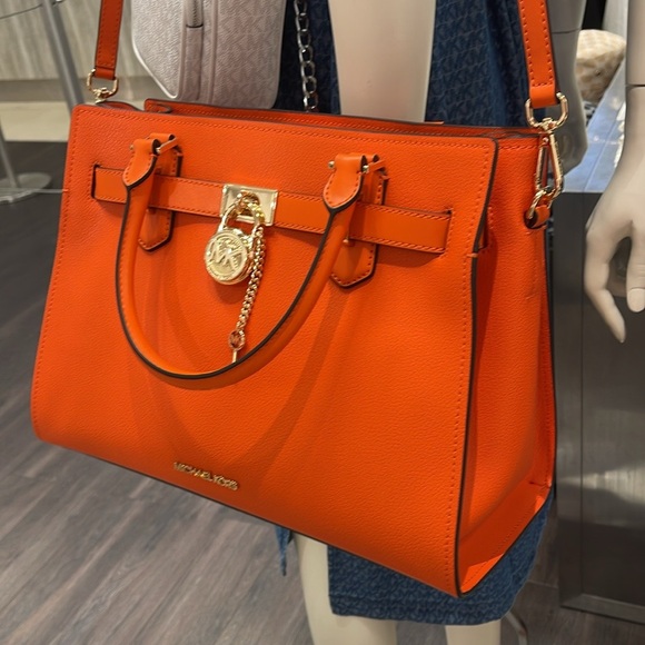MICHAEL KORS HAMILTON MEDIUM SATCHEL 
 COLOR: Poppy 
NWT - Picture 14 of 16
